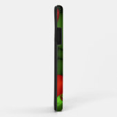 Coques Case-Mate iPhone Coeurs rouges Lime vert Moderne Art Abstrait fract (Dos/Droite)