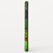 Coques Case-Mate iPhone Coeurs rouges Lime vert Moderne Art Abstrait fract (Dos/Gauche)