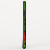 Coques Case-Mate iPhone Coeurs rouges Lime vert Moderne Art Abstrait fract (Dos/Droite)