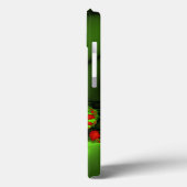 Coques Case-Mate iPhone Coeurs rouges Lime vert Moderne Art Abstrait fract (Verso / Gauche)