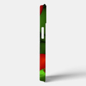 Coques Case-Mate iPhone Coeurs rouges Lime vert Moderne Art Abstrait fract (Verso / Droite)