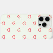 Coques Case-Mate iPhone Coeurs rouges Motif, mignonne, amour (Verso (horizontal))