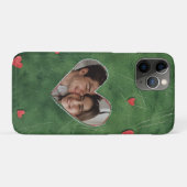 Coques Case-Mate iPhone Coeurs rouges sur l'herbe verte (Dos (Horizontal))
