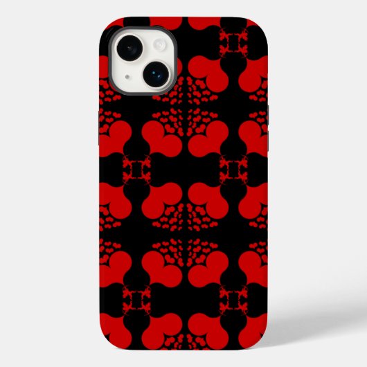 Coques Case-Mate iPhone Cœurs rouges tirés multiples (Verso)