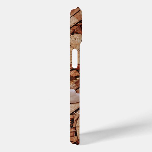 Coques Case-Mate iPhone Coeurs rustiques en bois (Verso / Droite)