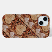 Coques Case-Mate iPhone Coeurs rustiques en bois (Verso (horizontal))