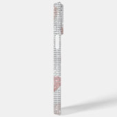 Coques Case-Mate iPhone Cœurs scintillants rose blanc (Verso / Droite)