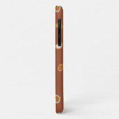 Coques Case-Mate iPhone Coeurs sur Brown en Terres rustiques (Dos/Gauche)