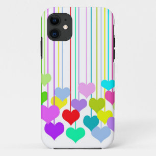 Coque iPhone 11 Cœurs Suspendus