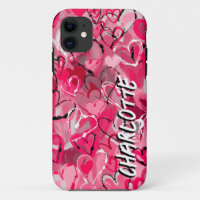 Coeurs Tirés À La Main, Inspirés Des Graffitis Ros