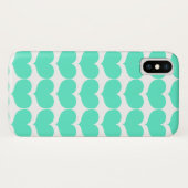 Coques Case-Mate iPhone Coeurs Turquoises mignons (Dos (Horizontal))
