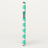 Coques Case-Mate iPhone Coeurs Turquoises mignons (Dos/Droite)