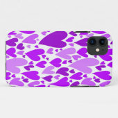 Coques Case-Mate iPhone Coeurs violets super et romantiques Saint-Valentin (Dos (Horizontal))