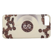 Coques Case-Mate iPhone Coffee beans tasse soucoupe crème brun (Dos (Horizontal))