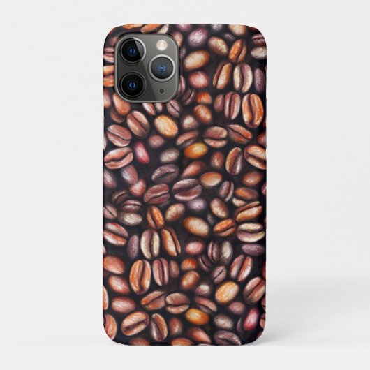 Coques Case-Mate iPhone Coffee Haricots crayon Motif Rustique Brown (Dos)