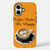 Coques Case-Mate iPhone Coffee Makes Me Happy Cute (Verso)