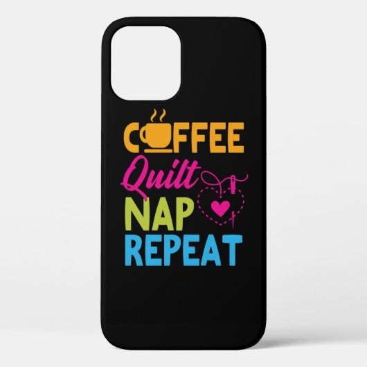 Coques Case-Mate iPhone Coffee Quilt Nap Répéter Quilting (Verso)