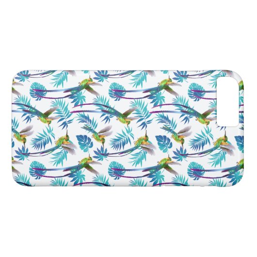 Coques Case-Mate iPhone Colibri à queue longue tropicale (Dos (Horizontal))