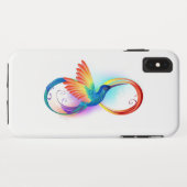 Coques Case-Mate iPhone Colibri arc-en-ciel avec symbole Infinity (Dos (Horizontal))