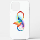 Coques Case-Mate iPhone Colibri arc-en-ciel avec symbole Infinity (Verso)