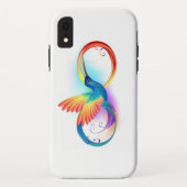 Coques Case-Mate iPhone Colibri arc-en-ciel avec symbole Infinity (Dos)