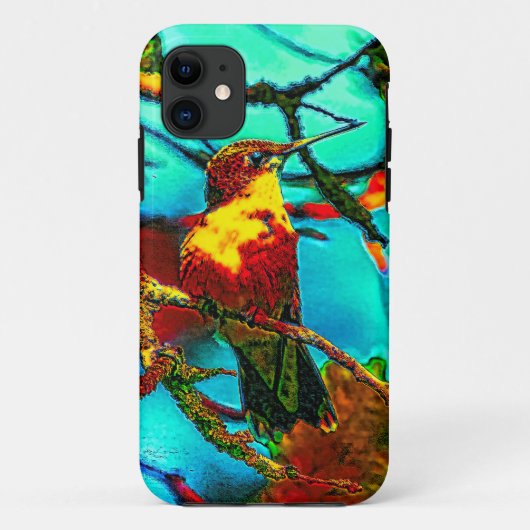 Coques Case-Mate iPhone Colibri Dans Le Jardin (Dos)