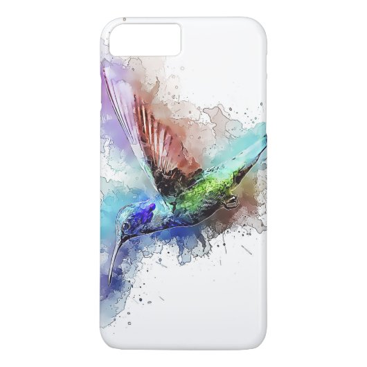 Coques Case-Mate iPhone Colibri d'aquarelle (Dos)