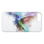 Coques Case-Mate iPhone Colibri d'aquarelle (Dos (Horizontal))