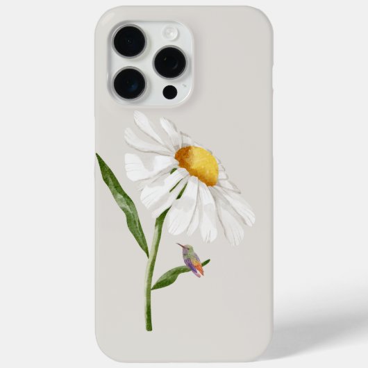 Coques Case-Mate iPhone Colibri et marguerite (Verso)
