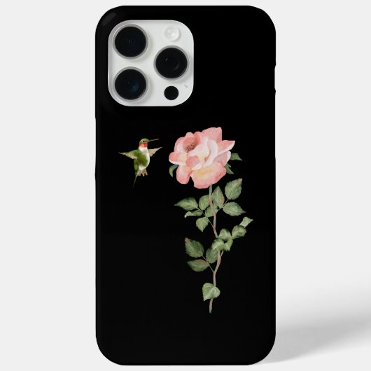 Coques Case-Mate iPhone Colibri et Rose (Verso)