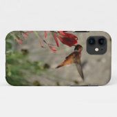 Coques Case-Mate iPhone Colibri fleur sauvage rouge (Dos (Horizontal))