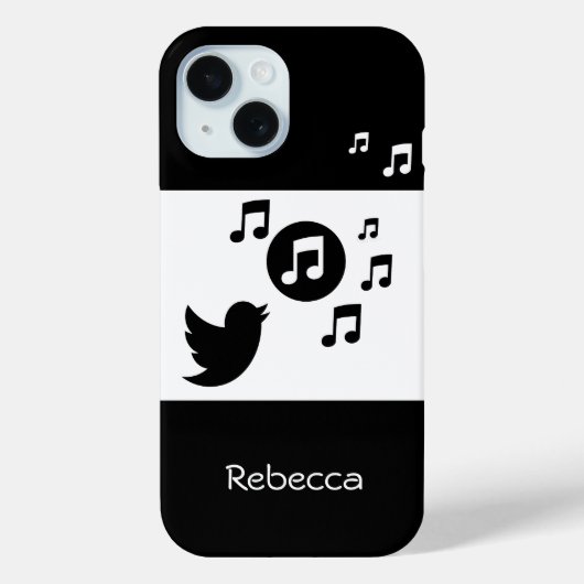 Coques Case-Mate iPhone Colibri noir et blanc (Verso)