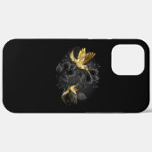 Coques Case-Mate iPhone Colibri noir et or (Verso (horizontal))