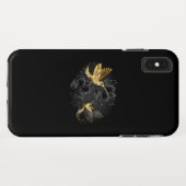 Coques Case-Mate iPhone Colibri noir et or (Dos (Horizontal))
