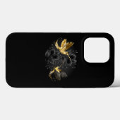 Coques Case-Mate iPhone Colibri noir et or (Verso (horizontal))
