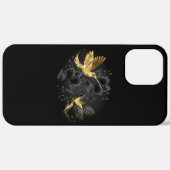 Coques Case-Mate iPhone Colibri noir et or (Verso / Droite)