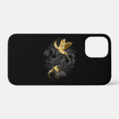 Coques Case-Mate iPhone Colibri noir et or (Verso (horizontal))