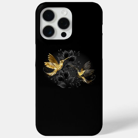 Coques Case-Mate iPhone Colibri noir et or (Verso)