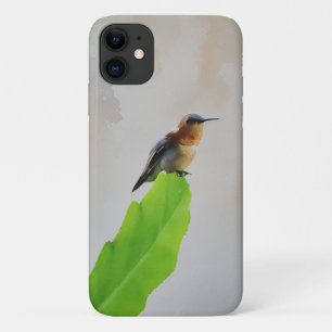 Case-Mate iPhone Case Colibri sur Cactus Paddle Aquarelle Style Art