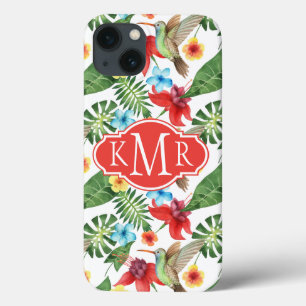 iPhone 13 Coque Colibri tropical   Monogramme