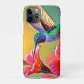 Coques Case-Mate iPhone Colibri vibrant au coucher du soleil (Dos)