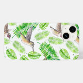 Coques Case-Mate iPhone Colibris et feuilles tropicaux (Verso (horizontal))