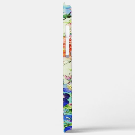 Coques Case-Mate iPhone Colibris et fleurs (Verso / Gauche)