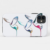 Coques Case-Mate iPhone Colibris tropicaux métalliques (Dos (Horizontal))