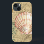 iPhone 13 Case Collage<br><div class="desc">La vie de la vie de la mer. This translucent collection of these seashells veut go great on any products. It gives a vintage feel to the image and captures the sea life underwater. Incluit des a stripe pink and white seashell and a sepia colored conch shell.</div>