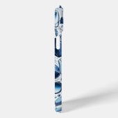 Coques Case-Mate iPhone Collage chic bleu foncé et design moderne (Verso / Droite)