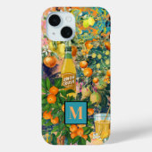 Coques Case-Mate iPhone Collage Citrus Sicilien Bleu Orange Chic (Verso)
