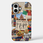 Coques Case-Mate iPhone Collage d'album-souvenir Fun Mexicore Viva Mexique (Verso)