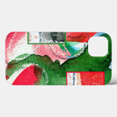 Coques Case-Mate iPhone collage d'art abstrait, milieux mixtes et aquarell (Verso (horizontal))