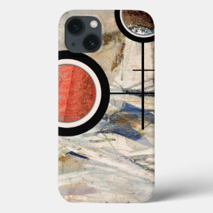 Coques Pour iPhone collage d'art abstrait, milieux mixtes et aquarell